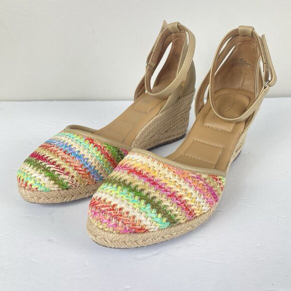 JOIE Wicker Weave Tan Sandals Shoes Wedge Heels Women’s US 9 Resort Vacation - Picture 1 of 9